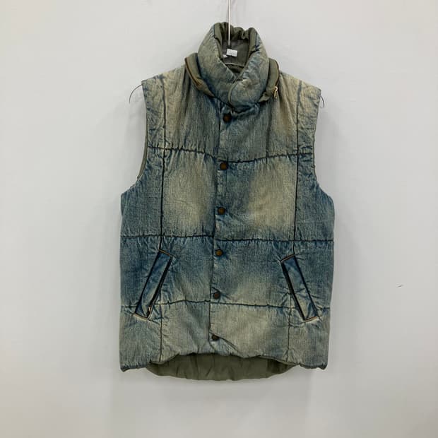 Kolor 컬러 비콘 빈티지 워싱 데님 다운 베스트 