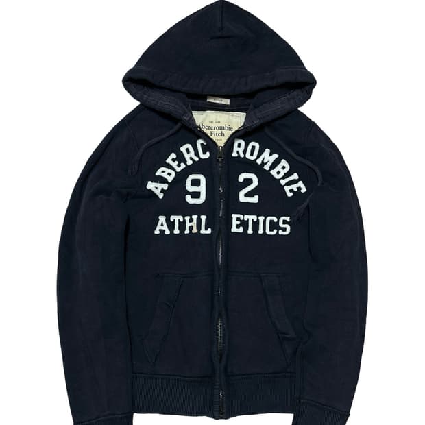 아베크롬비 아치로고 네이비 후드집업