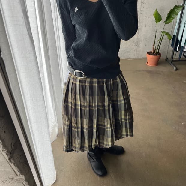 Rene 르네 벌룬스커트 올리브그린