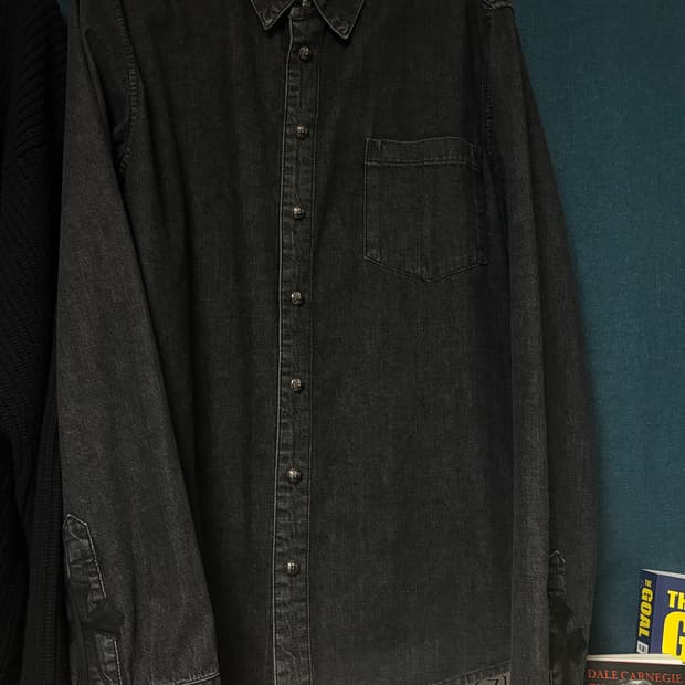 [XL]크롬하츠 레더패치 셔츠자켓