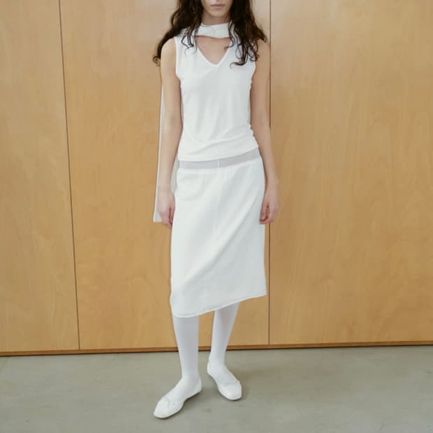 repos 리포스 26ss 슬립미디스커트 화이트 s