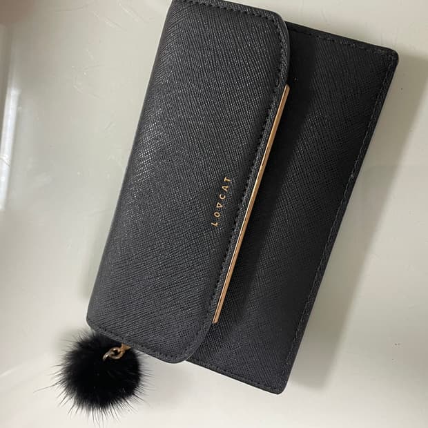 러브캣 검은색 지갑
