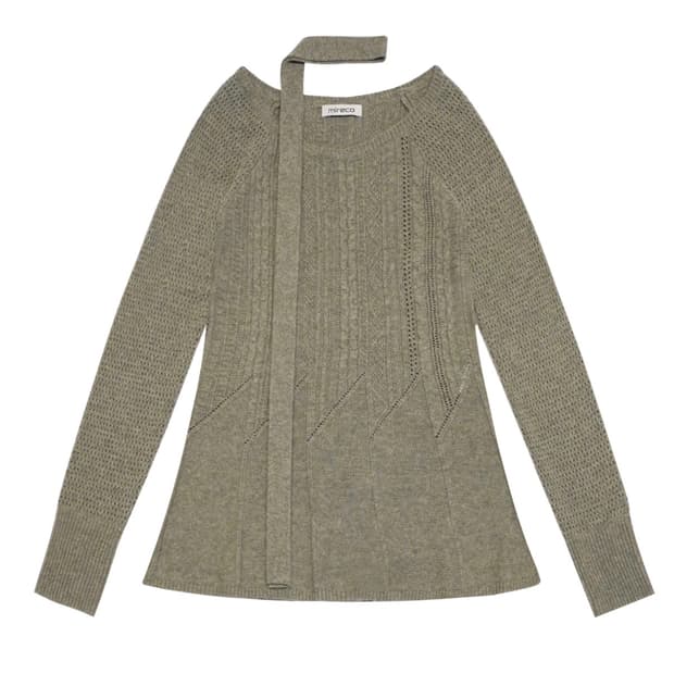 미레코 CABLE RECO KNIT OPS GREY 