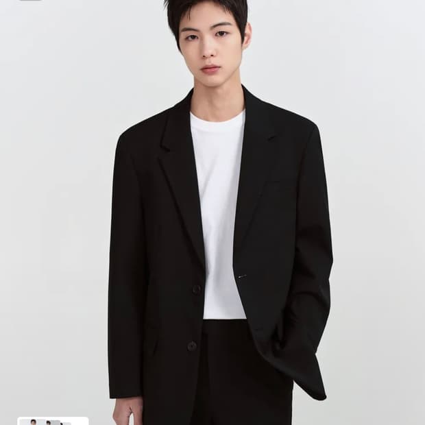 무신사스탠다드 오버사이즈 블레이저 블랙