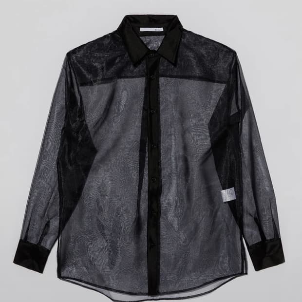 디벨 시스루 셔츠 블랙