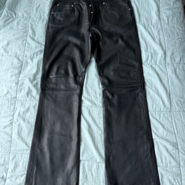 [36] ERD 앙팡 리쉬 데프리메 레더 플레어 진 블랙 erd 플레어진