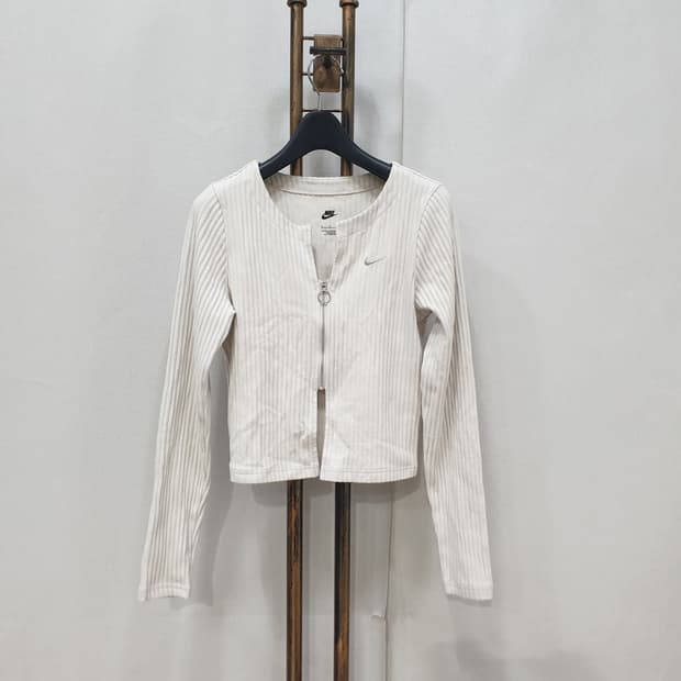 나이키 여성 칠 니트 슬림 풀집 골지 카디건 S