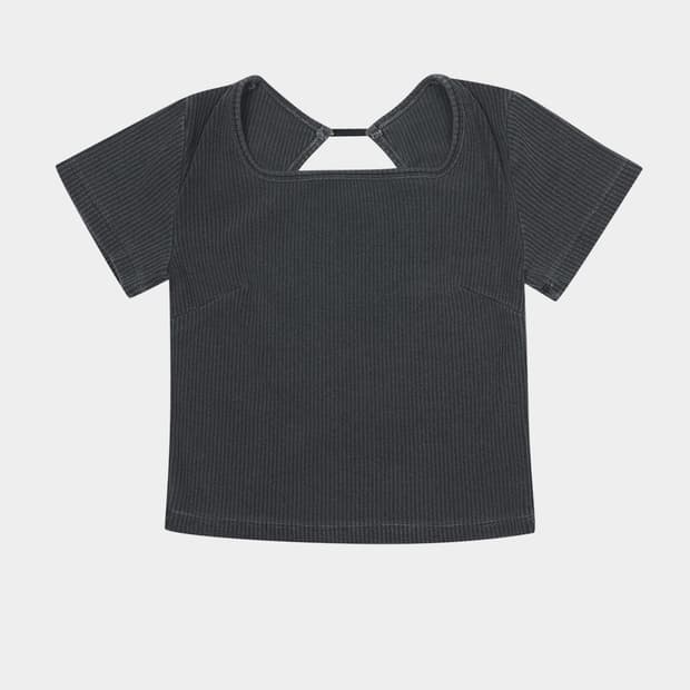 키시닝 Washing Pendant Cropped T-Shirt