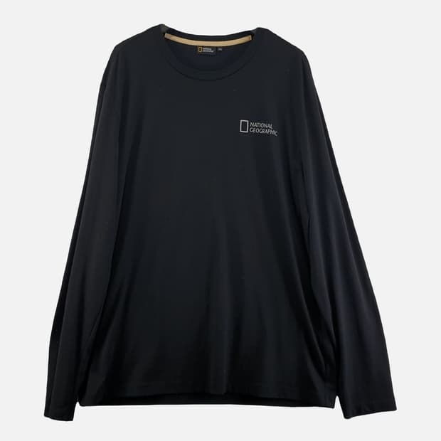 내셔널지오그래픽 블랙 남자 긴팔티 XXL N8558
