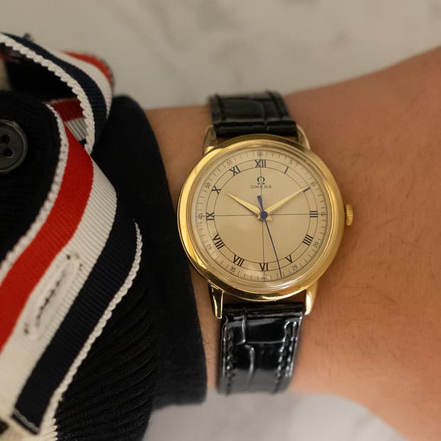 오메가 로만 14K 금통 오토매틱 빈티지 시계