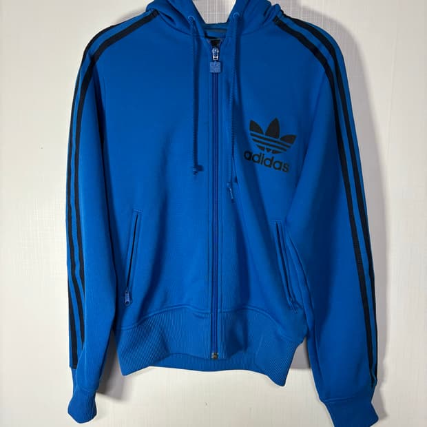 00s OLD ADIDAS 올드 아디다스 후드 플락 트랙탑 자켓