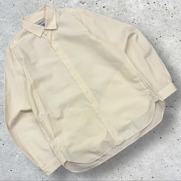 [M] YAECA 야에카 아이보리 코튼 긴팔 셔츠 C976