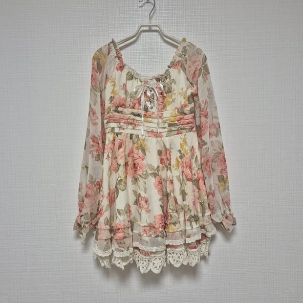 리즈리사 고전템 히메갸루 플로럴 원피스