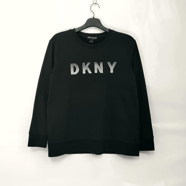 DKNY 디케이엔와이 여성 그라데이션 스팽글장식 맨투맨