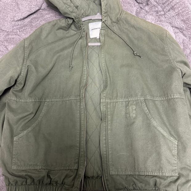 에스피오나지 오버다이드 후디드 워크자켓 피그먼트 올리브 M