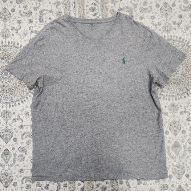 폴로 랄프로렌 V넥 반팔 티셔츠 L