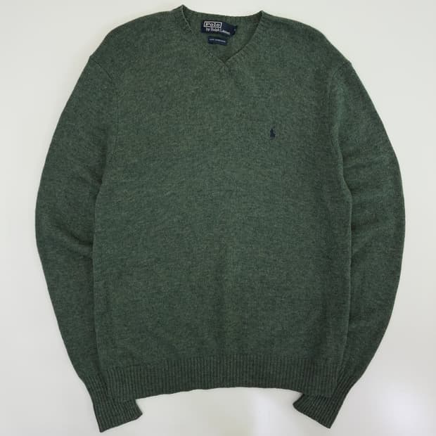 Polo 폴로 랄프로렌 램스울 카키 니트