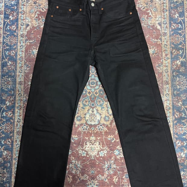 더블알엘 빈티지5포켓 블랙온블랙 30X30