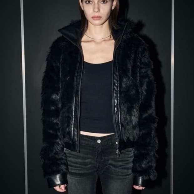 보헤미안서울 투웨이 하이넥 퍼자켓