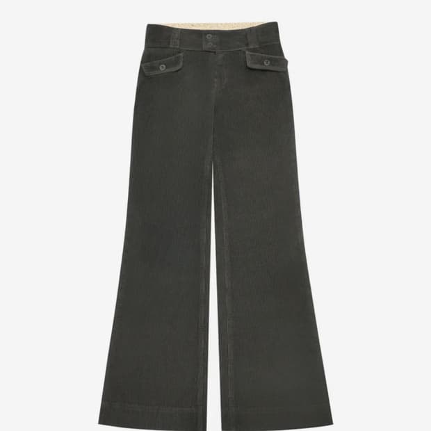 미레코 FLOWER LOW CODUROY PT CHARCOAL