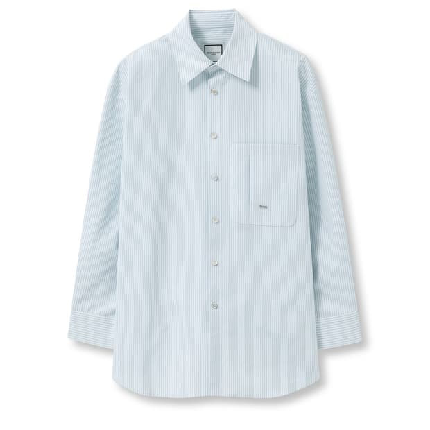 우영미 24ss 블루 스트라이프 셔츠 46