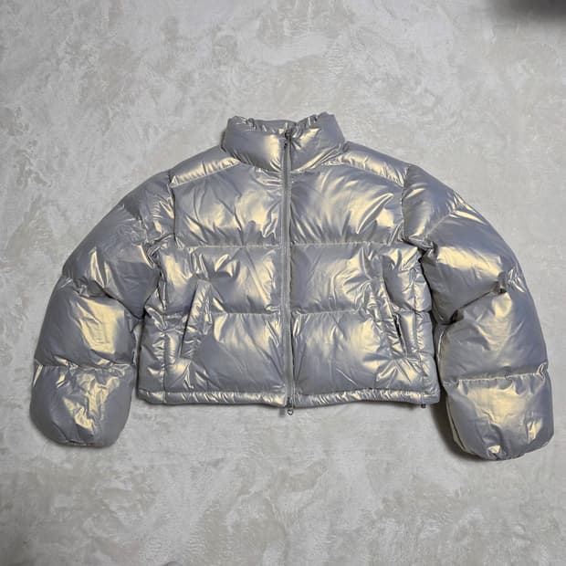 (F)여성 비터쉘즈 글로시 크롭 푸퍼 패딩