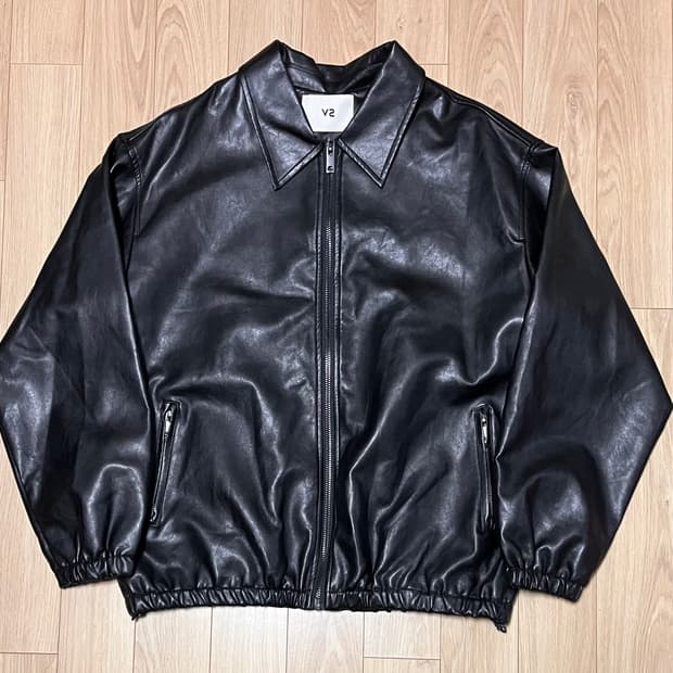 V2 비건 레더 자켓 블랙 L