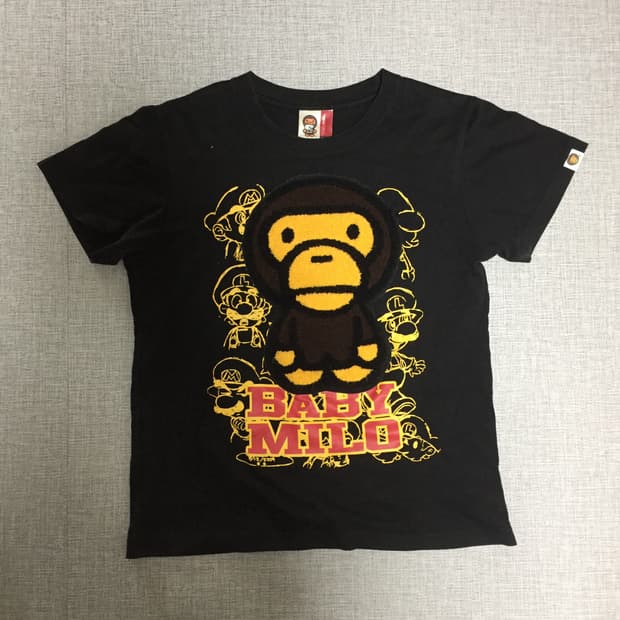 Bape 베이프 핀터깔y2k 딱붙핏 마일로 반팔티셔츠