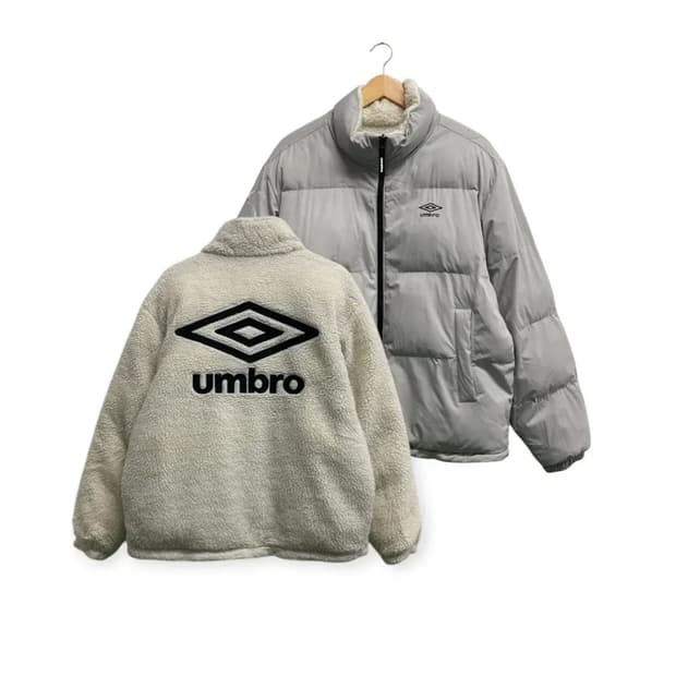 엄브로 Umbro 리버시블 뽀글이 패딩 L