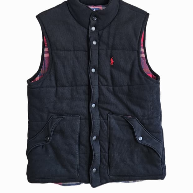 폴로 랄프로렌 블랙 퀼팅 조끼 L