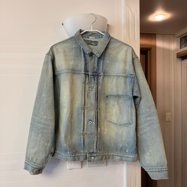 아프레쎄 26SS 1ST Type Denim Jacket Bleach