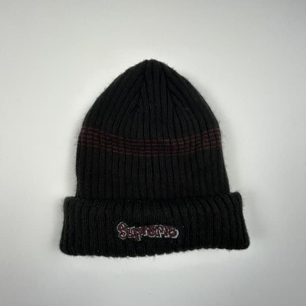 슈프림 스크리블 로고 비니