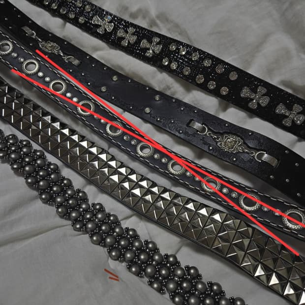 빈티지 스터드 펑크 벨트