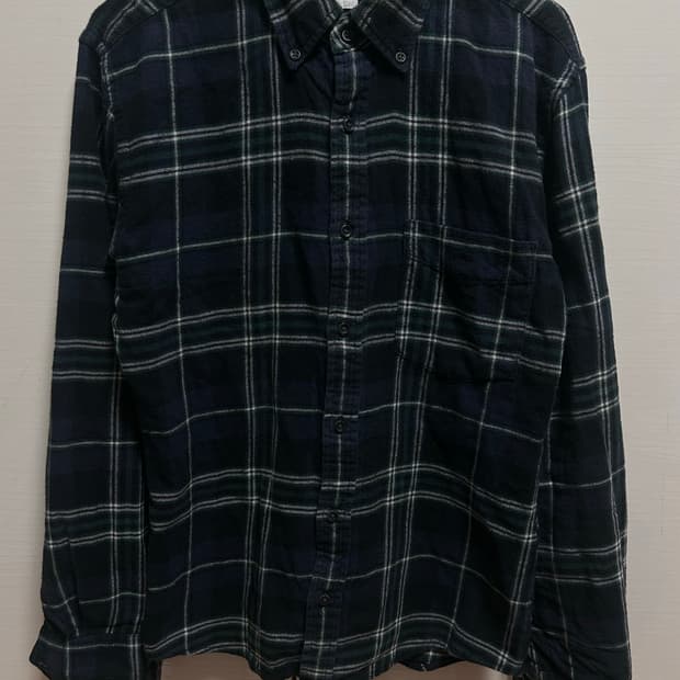 유니클로 플란넬 체크 셔츠 여성 M