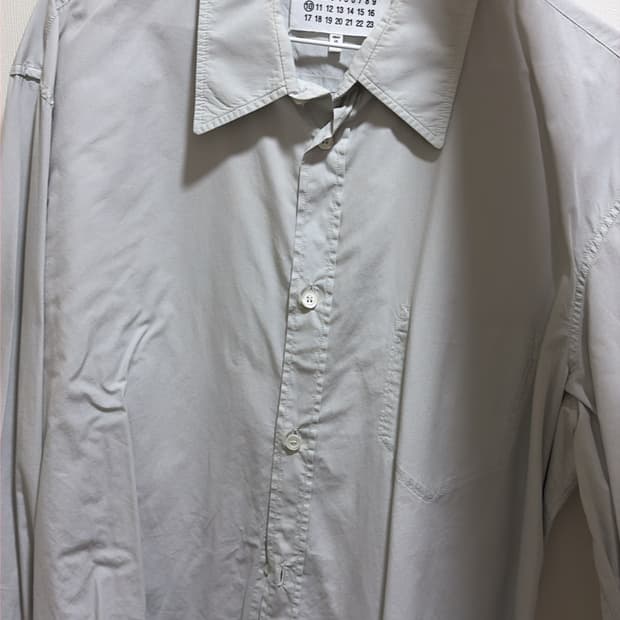 메종마르지엘라 셔츠 42 화이트그레이