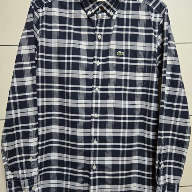 라코스테 남성 체크 셔츠