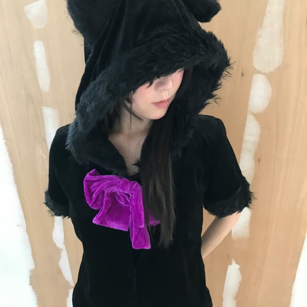 vintage velvet hood top