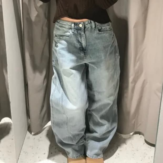 사이드 포켓 데님 청바지