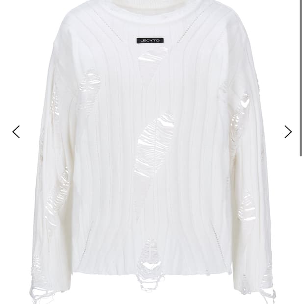 레시토 lecyto Anarchy Crew Neck Knit White