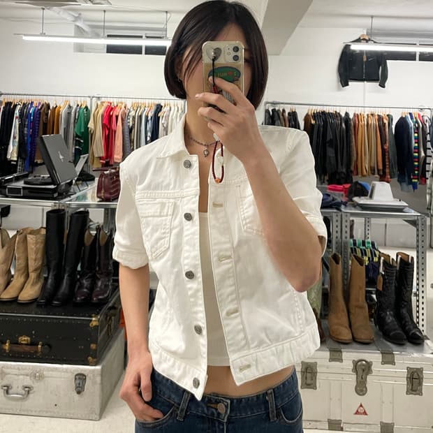 GAP denim jacket 올드 갭 반팔 데님 자켓