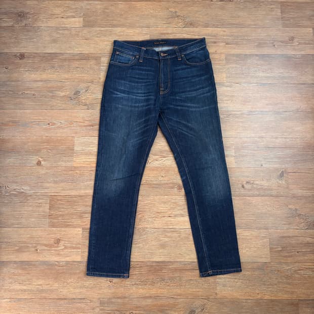 누디진 30 32 데님 청바지 Brute Knut 배기 테이퍼드