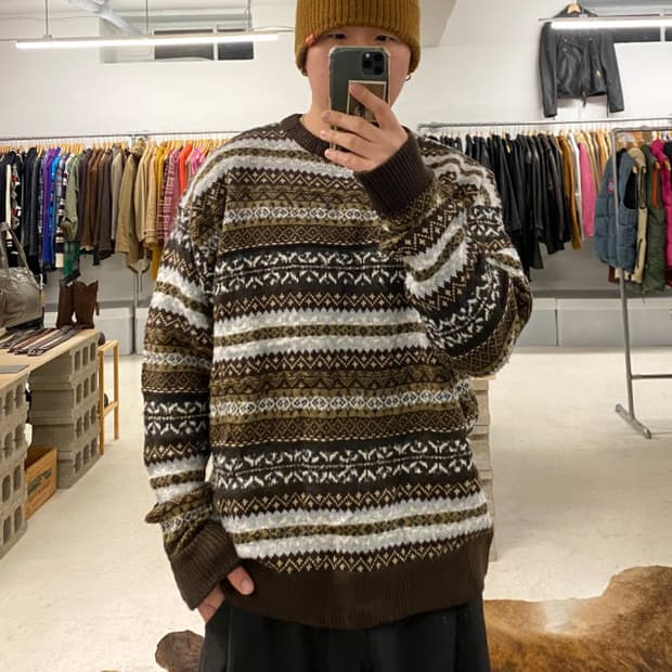 FREAK'S STORE fair isle knit 페어아일