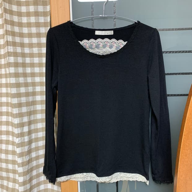 빈티지 모리걸 레이스 이너티셔츠