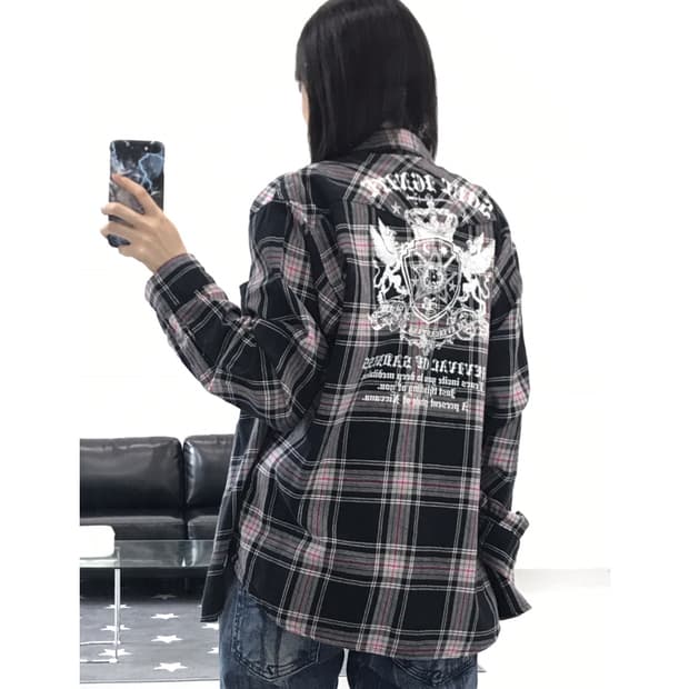 Jpn Y2k Checked Shirts