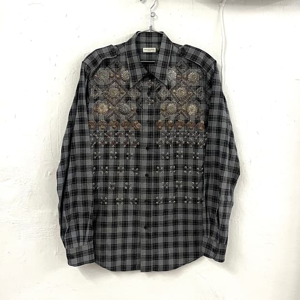 드리스 반 노튼 2015FW 런웨이 스터드 밀리터리 셔츠