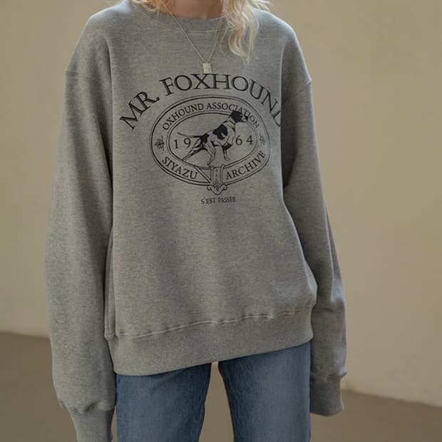 siyazu 그레이 스웻셔츠