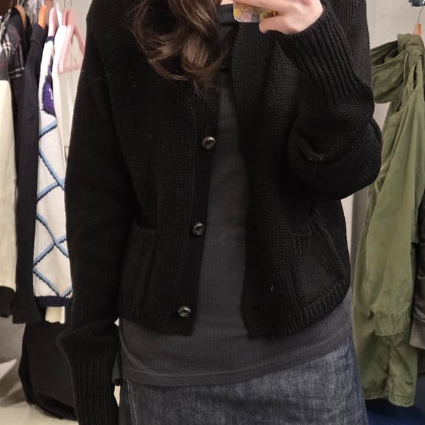 Jil Sander 질샌더 블랙 가디건