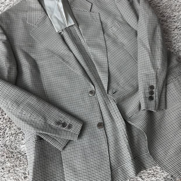 LANVIN 봄 여름용 체크블레이저 사이즈 105~110