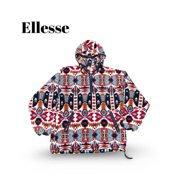 (100)엘레쎄 패턴 후리스 아노락