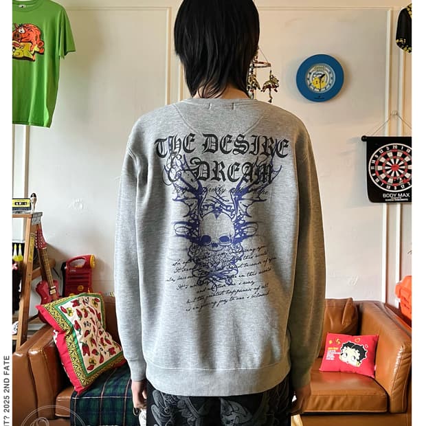 2000s Commontage Skull Print Sweatshirt